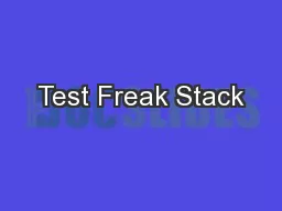 Test Freak Stack