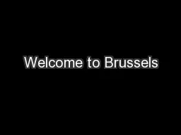 Welcome to Brussels