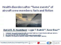 Health disorders after “fume events” of aircraft crew m