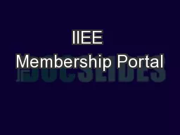 IIEE Membership Portal