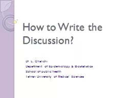 How to Write the Discussion?