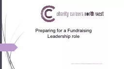 Preparing for a Fundraising Leadership role