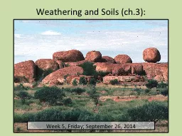 Weathering and Soils (ch.3):