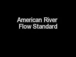 American River Flow Standard