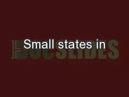 Small states in