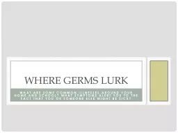 Where germs lurk