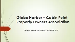 Glebe Harbor – Cabin Point Property Owners Association