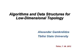 Algorithms and Data Structures for Low-Dimensional Topology
