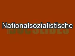 Nationalsozialistische