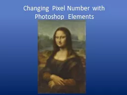 Changing Pixel Number with Photoshop Elements