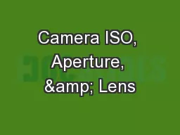 Camera ISO, Aperture, & Lens