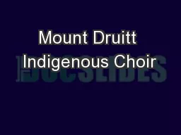 Mount Druitt Indigenous Choir