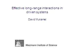 Effective long-range interactions in