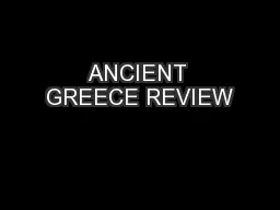 ANCIENT GREECE REVIEW