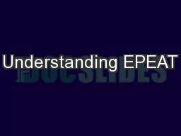 Understanding EPEAT