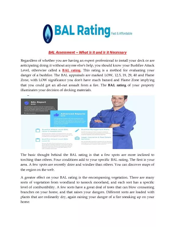 BAL Assessment – What is it and is it Necessary?