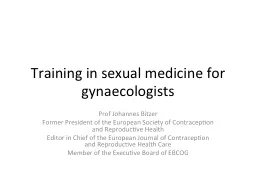 Training in sexual