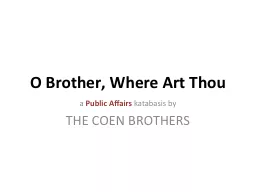 O Brother, Where Art Thou