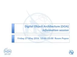 Digital Object Architecture (DOA)