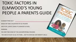Toxic Factors in Elmwood’s young people a parents guide