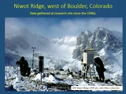 Niwot Ridge, west of Boulder, Colorado