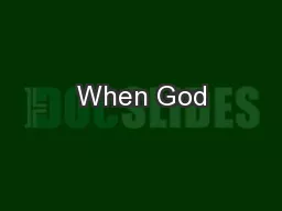 When God