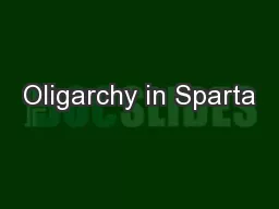 Oligarchy in Sparta