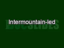 Intermountain-led