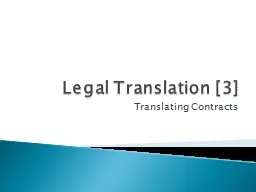 Legal Translation [3]