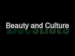 Beauty and Culture