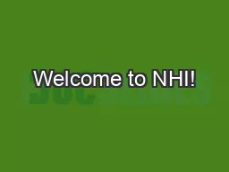 Welcome to NHI!