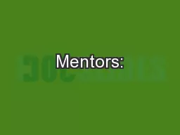 Mentors: