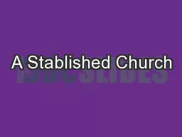 A Stablished Church
