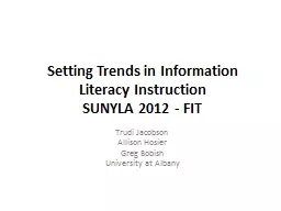 Setting Trends in Information Literacy