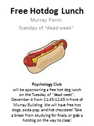 Free Hotdog Lunch