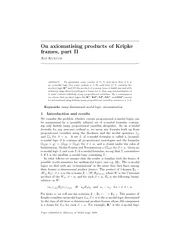On axiomatising products of Kripke frames part II Agi