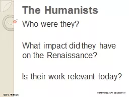 The Humanists