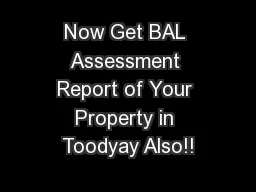 Now Get BAL Assessment Report of Your Property in Toodyay Also!!