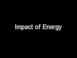 Impact of Energy