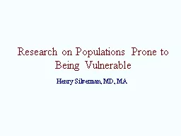 Research on Populations Prone to Being Vulnerable