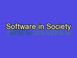 Software in Society