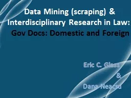 Data Mining (scraping) & Interdisciplinary