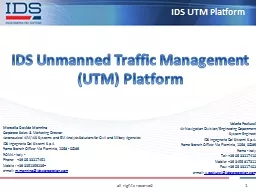 IDS Unmanned Traffic Management (UTM) Platform