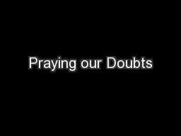Praying our Doubts
