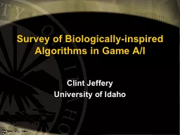 Survey of Biologically-inspired Algorithms in Game A/I