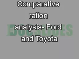 Comparative ration analysis- Ford and Toyota