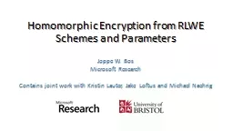 Homomorphic Encryption from RLWE