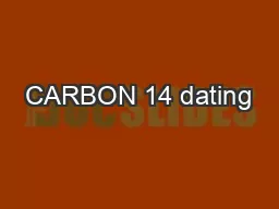 CARBON 14 dating