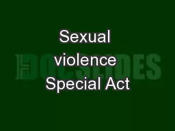 Sexual violence Special Act