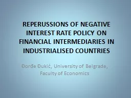 REPERUSSIONS OF NEGATIVE INTEREST RATE POLICY ON FINANCIAL
